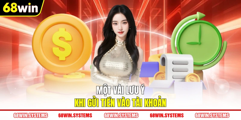 Một vài lưu ý khi gửi tiền vào tài khoản